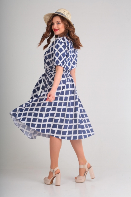 Платье Anastasia Mak 586 сине-белый размер 50-60 #3