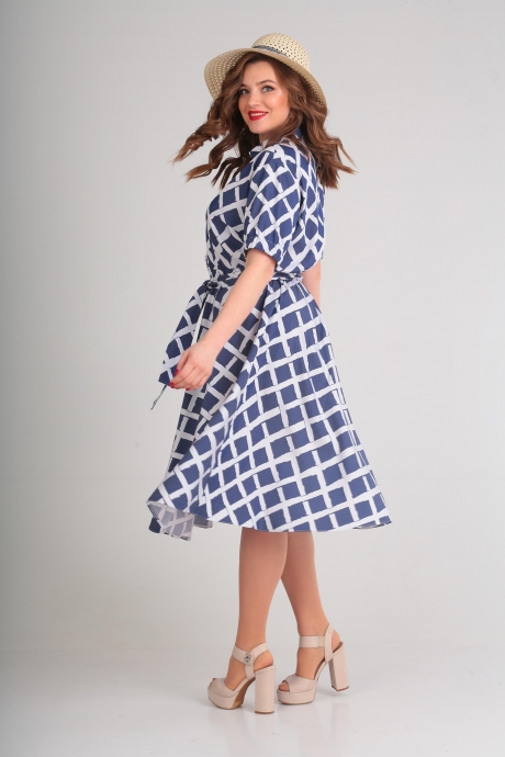 Платье Anastasia Mak 586 сине-белый размер 50-60 #4