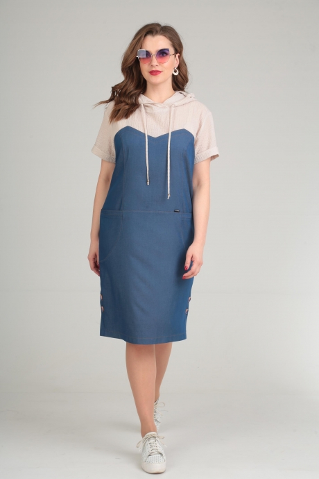 Платье Anastasia Mak 616 джинсовый размер 50-60 #1