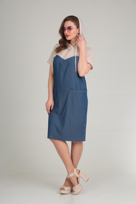Платье Anastasia Mak 616 джинсовый размер 50-60 #2