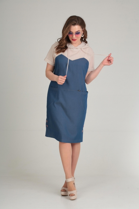 Платье Anastasia Mak 616 джинсовый размер 50-60 #3