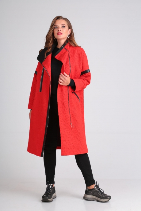 Пальто Anastasia Mak 642 красный размер 50-60 #4