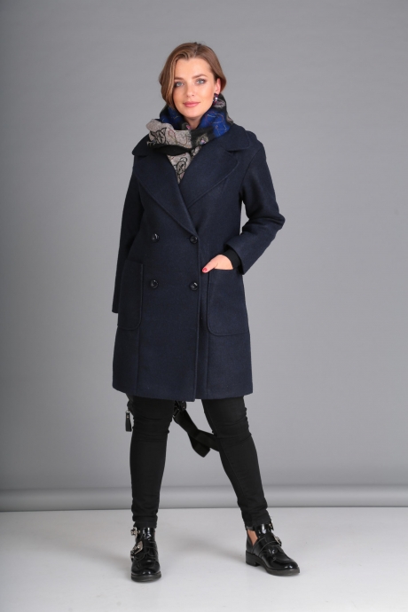Пальто Anastasia Mak 651 синий размер 46-52 #1