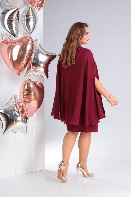 Вечернее платье Anastasia Mak 636 бордовый размер 50-60 #5
