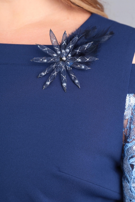 Вечернее платье Anastasia Mak 685 синий размер 52-62 #3