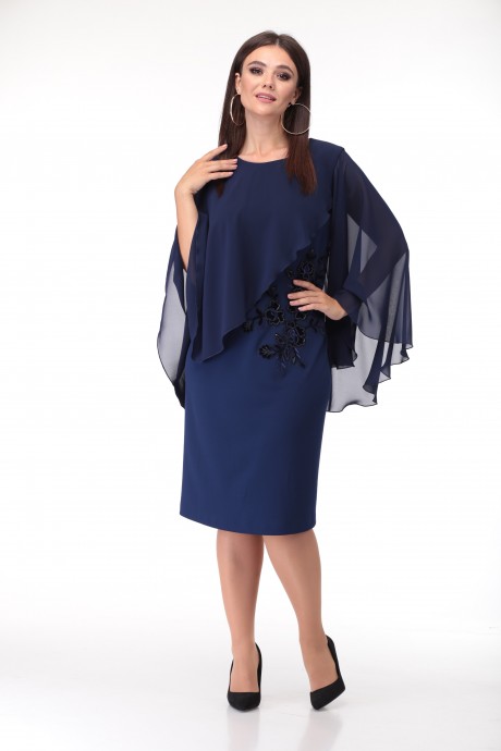Вечернее платье Anastasia Mak 674 тёмно-синий размер 52-56 #1