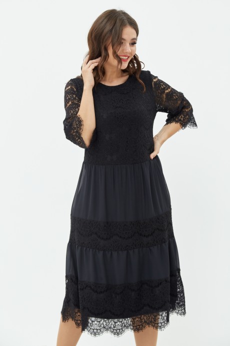 Вечернее платье Anastasia Mak 746 чёрный размер 50-60 #1