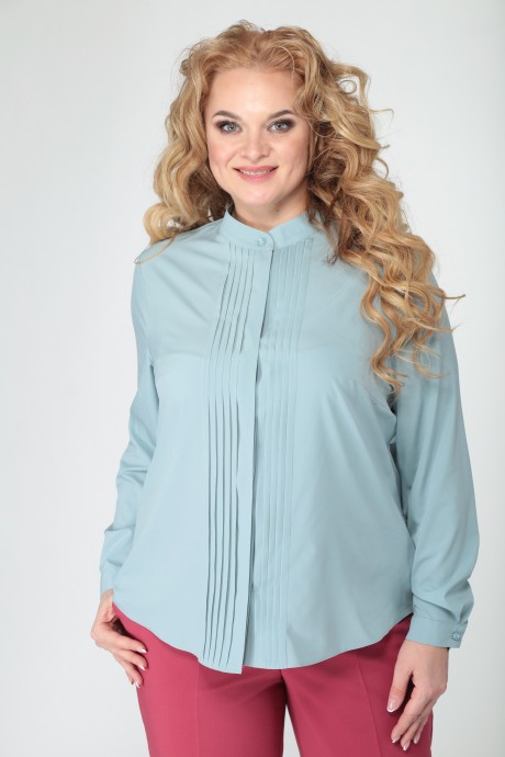 Блузка Anastasia Mak 803 серо-мятный размер 50-60 #1