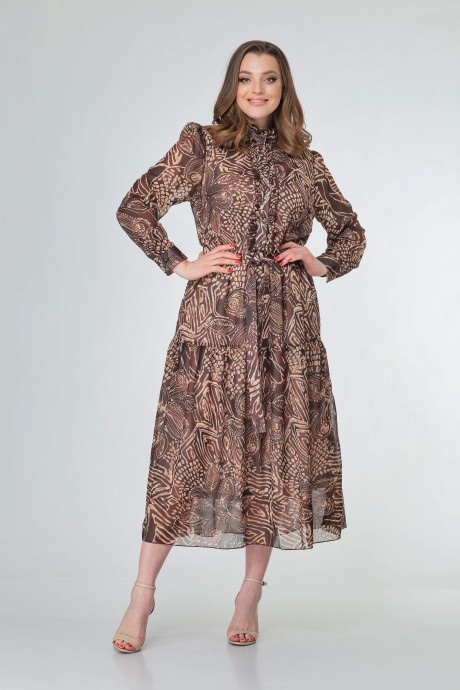 Платье Anastasia Mak 785.1 коричневый размер 50-60 #1