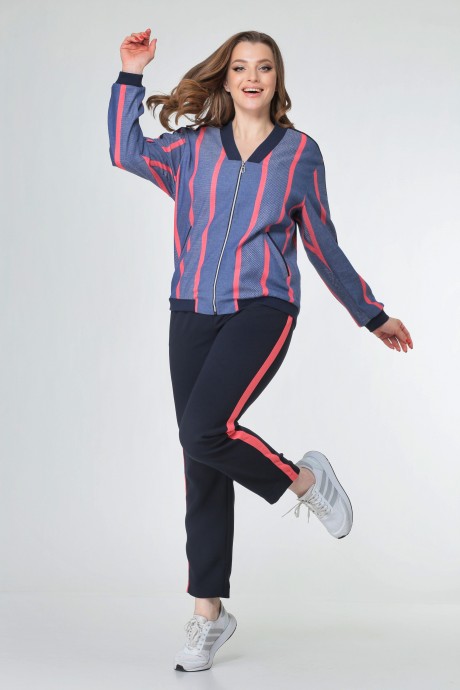 Спортивный костюм Anastasia Mak 598 красно-синий размер 50-60 #1