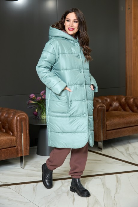 Пальто Anastasia Mak 936 мятный размер 50-60 #1