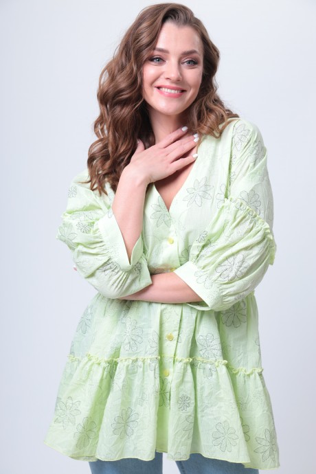 Блузка Anastasia Mak 1028 салатовый размер 50-60 #1