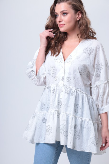 Блузка Anastasia Mak 1028 белый размер 50-60 #1