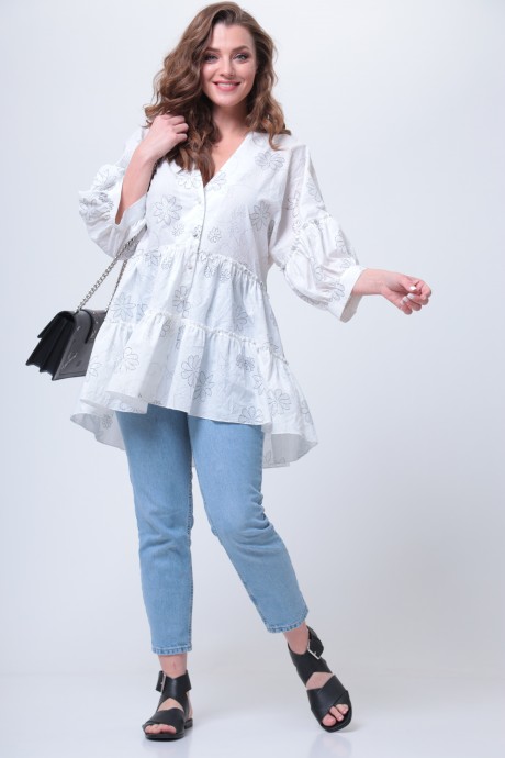 Блузка Anastasia Mak 1028 белый размер 50-60 #2