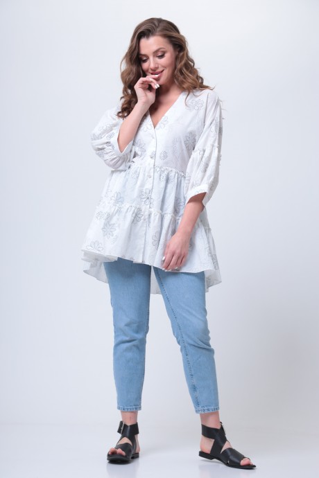 Блузка Anastasia Mak 1028 белый размер 50-60 #3