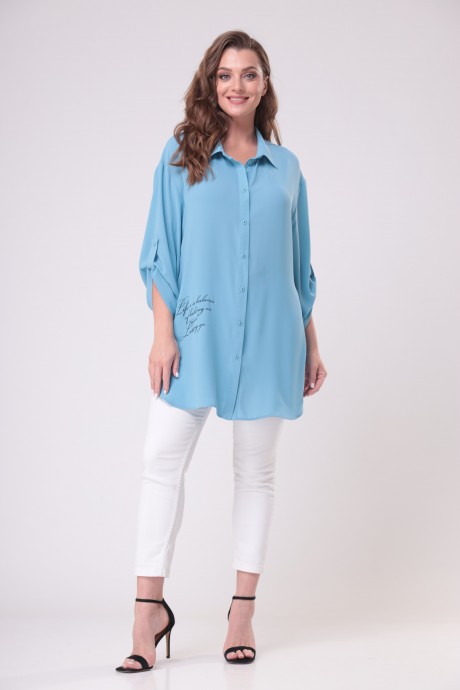 Блузка Anastasia Mak 856 голубой размер 56-66 #1