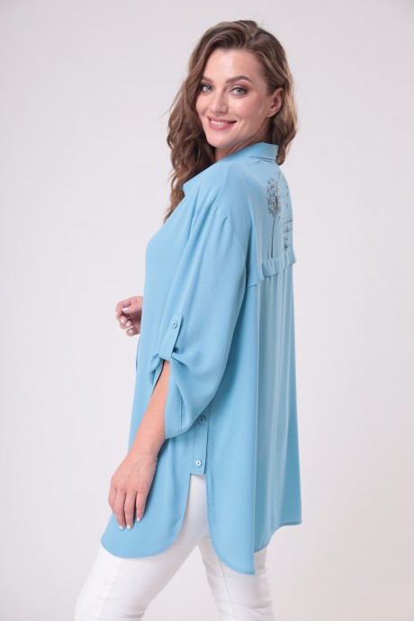 Блузка Anastasia Mak 856 голубой размер 56-66 #6