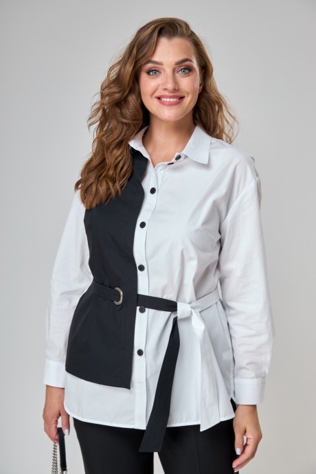 Блузка Anastasia Mak 1049 черно-белый размер 50-60 #4