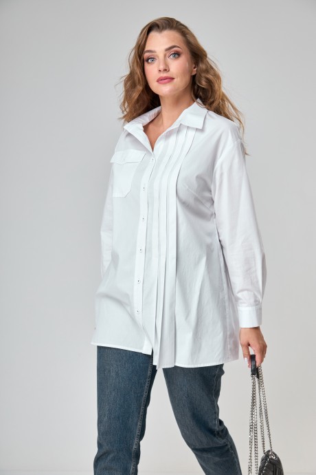 Блузка Anastasia Mak 1047 Белый размер 50-60 #4