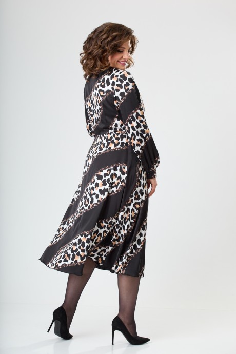 Платье Anastasia Mak 1054 бежевый мультиколор размер 50-60 #4
