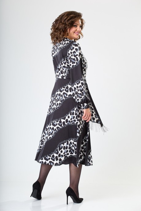 Платье Anastasia Mak 1054 серый мультиколор размер 50-60 #4