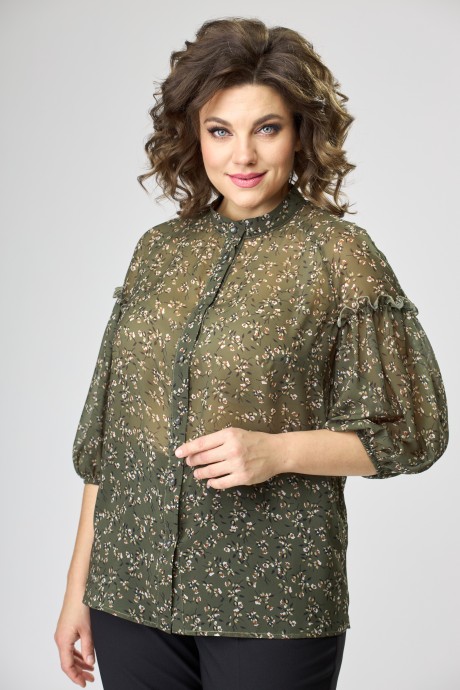 Блузка Anastasia Mak 1026 хаки размер 50-60 #1