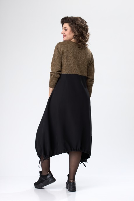 Платье Anastasia Mak 1076 черный/коричневый размер 50-60 #7