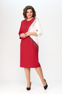 Платье Anastasia Mak 1090 красно-белый #1