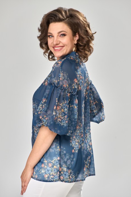 Блузка Anastasia Mak 1114 синий размер 50-60 #5