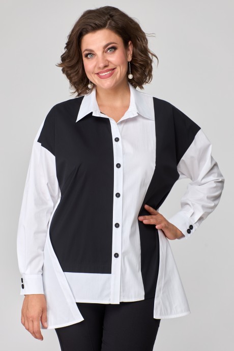 Блузка Anastasia Mak 1119 чёрно-белый размер 50-60 #1