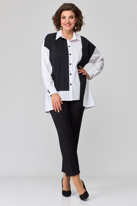 Блузка Anastasia Mak 1119 чёрно-белый размер 50-60 #2