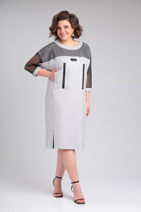 Платье Anastasia Mak 1174 серый размер 48-58 #1