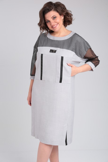 Платье Anastasia Mak 1174 серый размер 48-58 #4