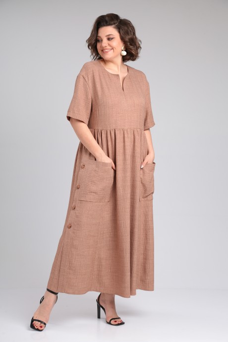 Платье Anastasia Mak 1173 коричневый размер 50-60 #1