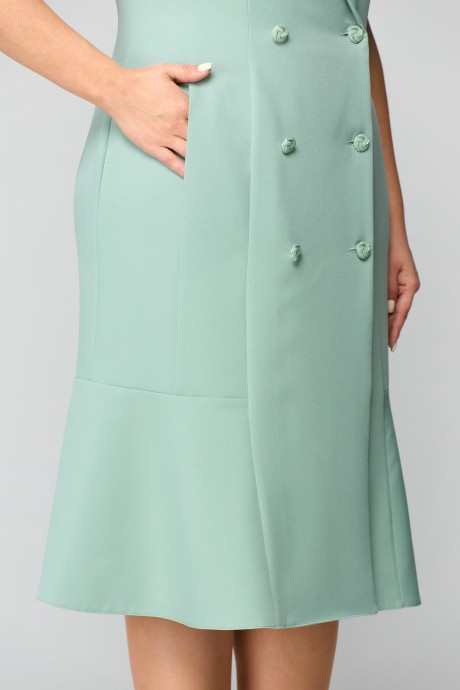 Платье Anastasia Mak 1163 серо-мятный размер 50-60 #6