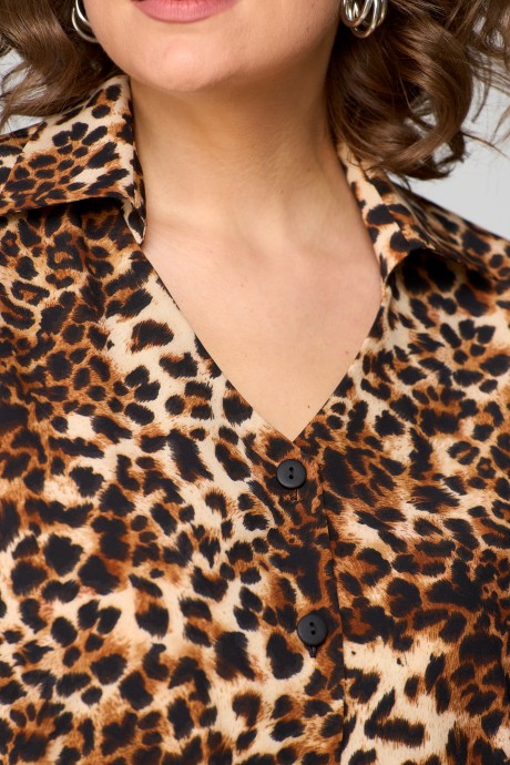 Блузка Anastasia Mak 1189 черно-коричневый размер 50-60 #3