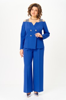 Брючный костюм Anastasia Mak 1276 двойка василёк