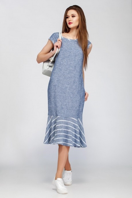 Платье DЕESSES 1201 голубой размер 46-52 #1