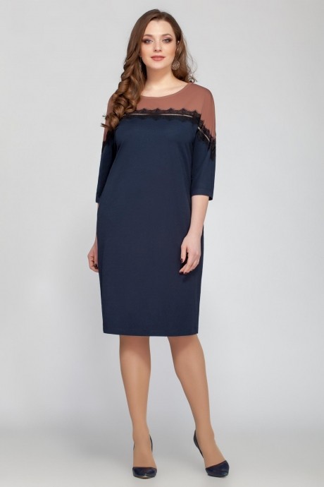 Платье DЕESSES 1202 синий размер 52-56 #1