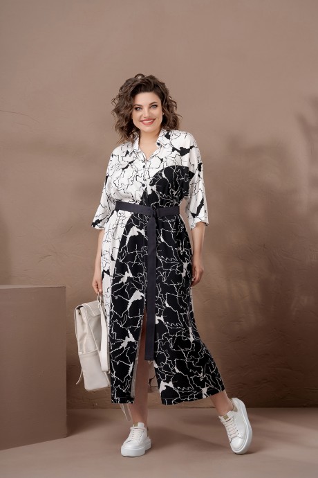 Платье DЕESSES 1181 черно-белый размер 50-58 #2