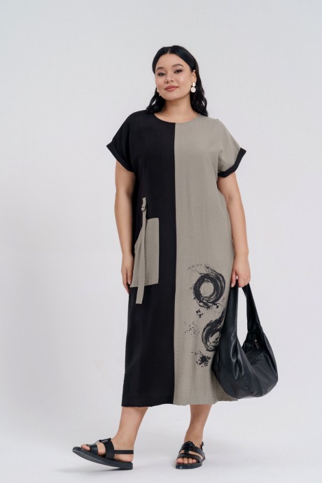 Платье DЕESSES 1208 черный,серый размер 50-58 #2