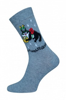 Носки (комплект 5 пар) Брестский чулочный комбинат 4200К рис.322 серый меланж