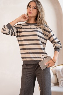 Джемпер (кофта) Nika.pl 0304703 бежевый, полоска