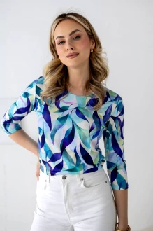 Блузка Nika.pl 010130 бело-синий