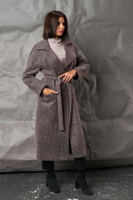 Пальто МиА-Мода 1056 -1 молочно-коричневый размер 46-50 #1