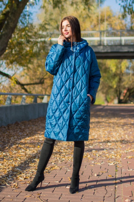 Пальто МиА-Мода 1084 -2 морская волна размер 50-58 #4