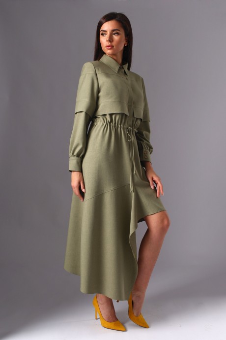 Платье МиА-Мода 1137 олива размер 46-50 #1
