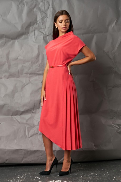 Платье МиА-Мода 1053 коралловый размер 46-50 #2