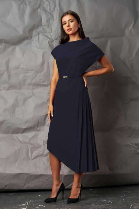 Платье МиА-Мода 1053 -1 темно-синий размер 46-50 #2