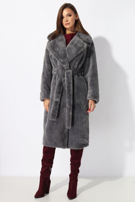 Пальто МиА-Мода 1194 серый размер 46-50 #1